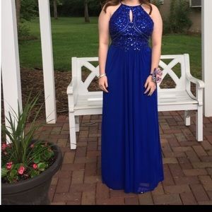Royal blue prom dress
